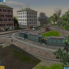Dampftram an der Endstation