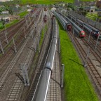 Obergröningen - Einfahrt in den Bahnhof durch die Abstellanlagen