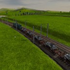Güterzug wartet auf Personenzug