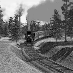 4-4-0 "General" mit einem Zug der HBSFRR