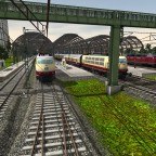 Br 103 mit Rheingold und TEE. Hinten noch eine V200 mit Vorserien N-Wagen