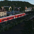 Der 5:47-Zug wartet auf Ausfahrt Richtung Zellau