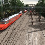 Städtische Nahverkehr nimmt den Betrieb auf mit Doppeltraktion Roterpfeil