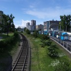 Verbindungsgleis und Weg ins Zentrum / Interchange track and way to the town centre