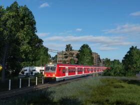 Eingleisiger Abschnitt der S2 Richtung Altdorf