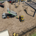 Kiesnachschub für die Großbaustelle