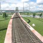 Eine Brücke mit Überwerfung...