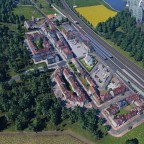 Kleinstadt von oben