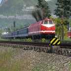 Der Gegenzug bei der Ausfahrt in Unkel