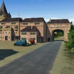 Romantisches Dorf mit Markt