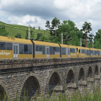 2x Himmelstreppe und NÖVOG VT 13 (Waldviertelerbahn) bei der Pielachbrücke