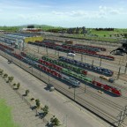 Reinigungsstraße - saubere Garnituren für die Sims
