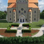 Park vor der Kirche