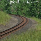 Warten auf den Zug in der Natur