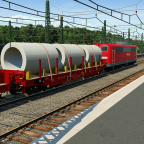 Mit'm Bauzug durch den Bahnhof