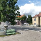 Eine Bank, ein Brunnen - Erquicke man sich...