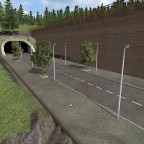 Dammwand zum Tunnel