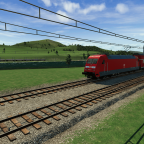 Schnellbahn am Uhler Fluss
