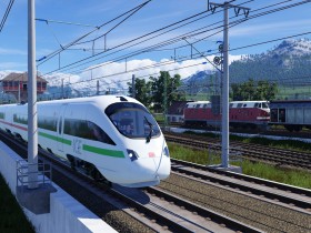 ICE startet auf die neue Schnellfahrstrecke
