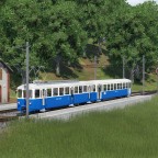 Ausweichstation auf halber Srecke der Zahnradbahn