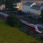 Swiss Station with swiss and french train 1