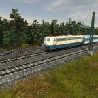 Br 151 mit Mischlingszug von N-Wagen/Silberlingen