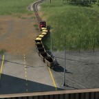Feldbahn fährt auf Bauernhof und Industrieanlage "Lebensmittelfabrik"