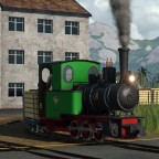 Feldbahn und LKW fahren im Industriegelände "Werkzeugfabrik"