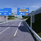 Beschilderung auf der A 80 von Stuttgart-Süd aus