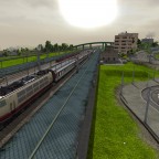 Abfahrt in Abendsonne