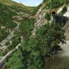 Kurz vor Göschenen, links unten liegt der Wattinger Kehrtunnel.