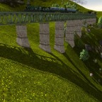Nebenbahn über ein Gebirge