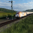 285 der hlve wartet mit einem Kesselwagenzug auf seine Einfahrt