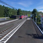 RB 42 bei der Einfahrt in den Bahnhof Bärskirchen