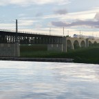 ICE T auf einer Eisenbahnbrücke in richtung Hbf