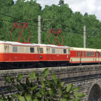 Mariazellerbahn - Sonderzug anlässlich des Papstbesuches bei der Pielachbrücke