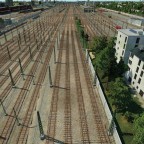 Betriebswerk Donnersberger-Brücke, München. Blick Richtung HBF.
