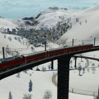 MGB mit Blick auf Andermatt