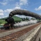 Flying Scotsman auf Steinbrücke