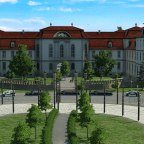 Kanzlerlimusinen vor dem Schloss