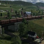 Brückenviadukt an den Weinbergen