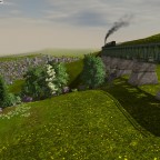 Nebenbahn über ein Gebirge
