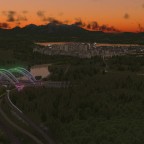 Das fiktive Westerburg bei Dämmerung