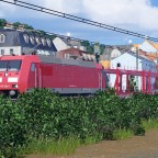 145 026 zieht den leeren Autozug Richtung Norden...