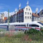 Ein ICE auf Durchfahrt in Lüttow-Bodenfelde