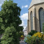 Chorplatz durchs Gebüsch