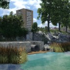 Testbuild für das neue Wiggerufer. Mit Abfluss für den Stadtbach