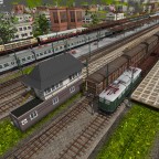 Augsburg: Blick auf den Personen- und Güterbahnhof