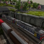 Bahnhofseinfahrt im Bergkaff