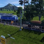 Diesel IC passiert Gleisbaustelle (3.2.24)
